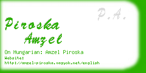 piroska amzel business card